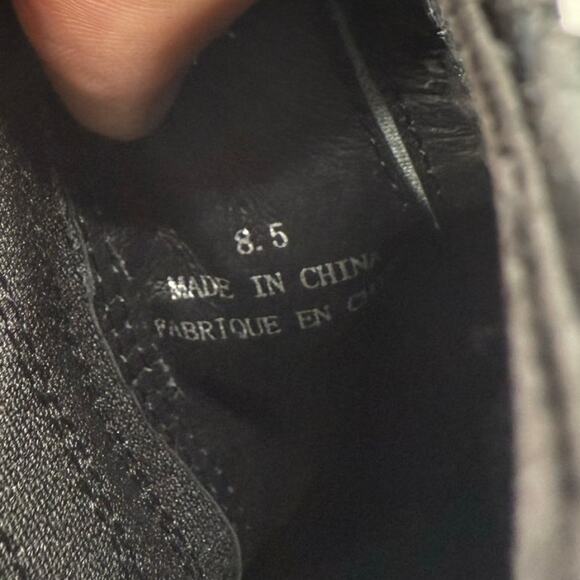 NEW Jeffrey Campbell Tuckee Lug Sole Heeled Ankle Boots, Black Suede Honey - Picture 7 of 11